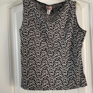 NWOT FASHION 2 FASHION Black & Silver XL Top